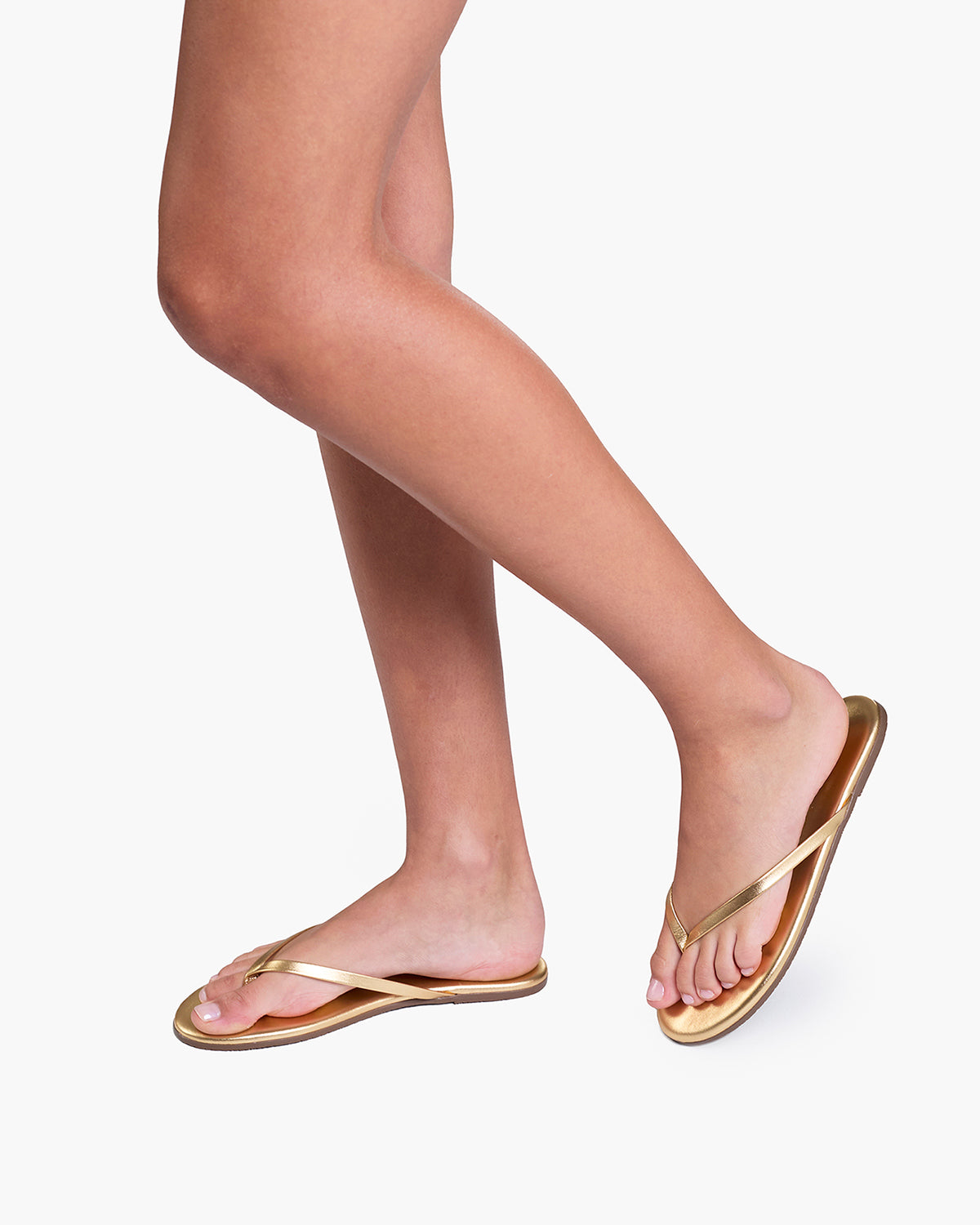 Lily Metallics Leather Flip Flops in Blink | TKEES Everyday