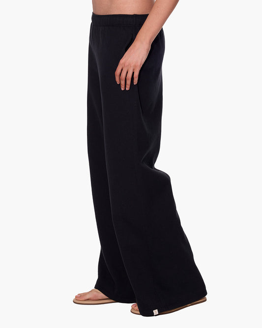 CloudSoft Wide Leg Jogger Black | TKEES Best Seller