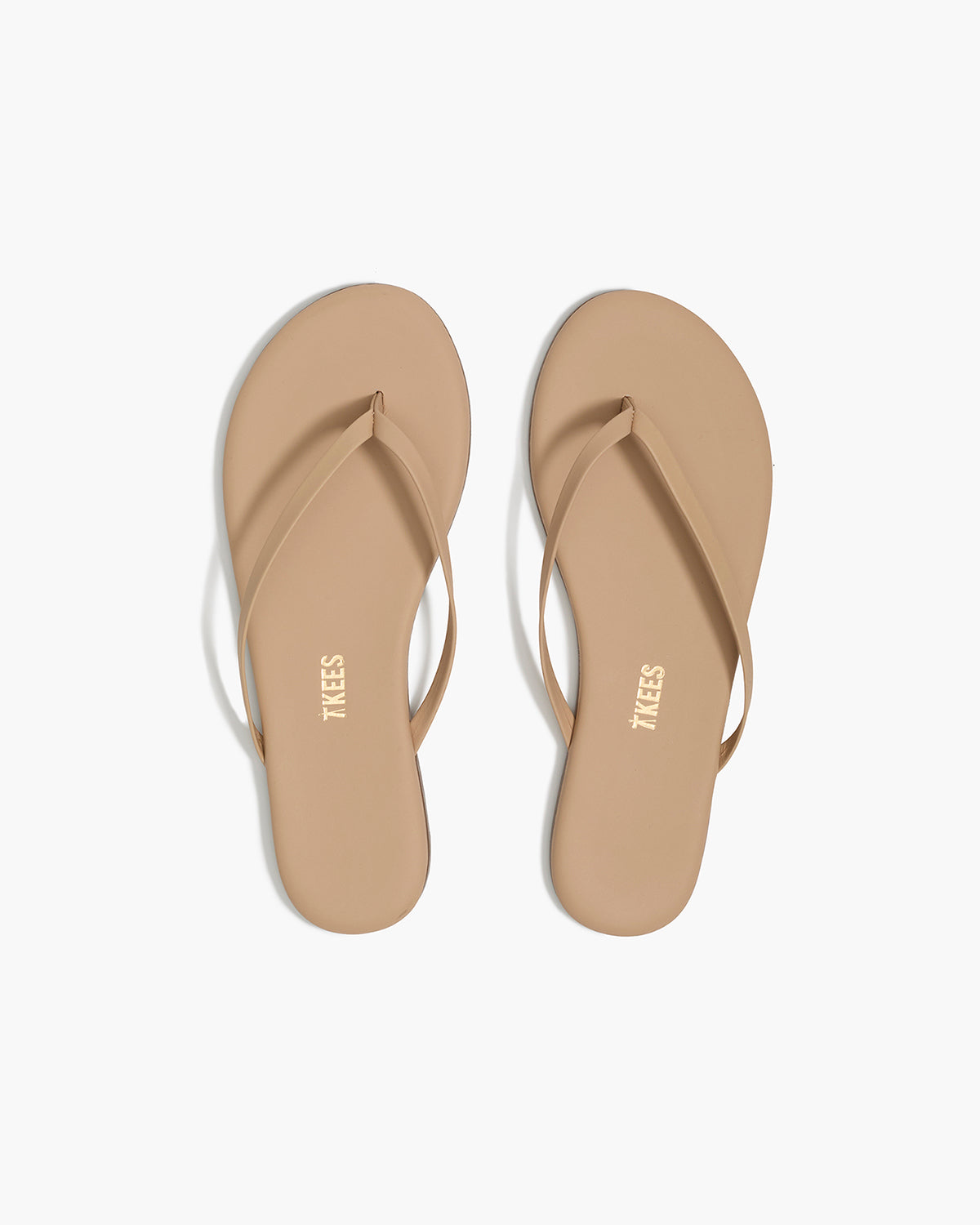 Lily Nudes Leather Flip Flops in Sunkissed | TKEES Trusted