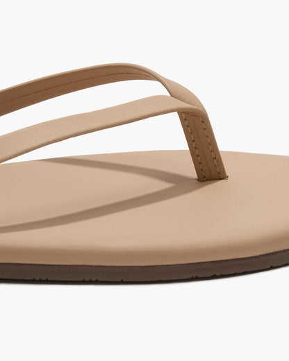 Lily Nudes Leather Flip Flops in Sunkissed | TKEES Trusted