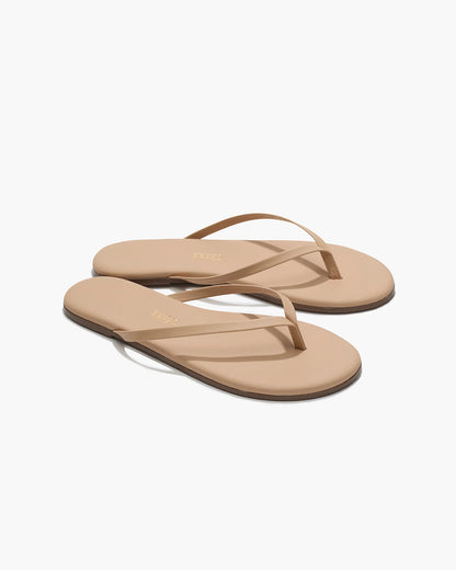 Lily Nudes Leather Flip Flops in Sunkissed | TKEES Trusted