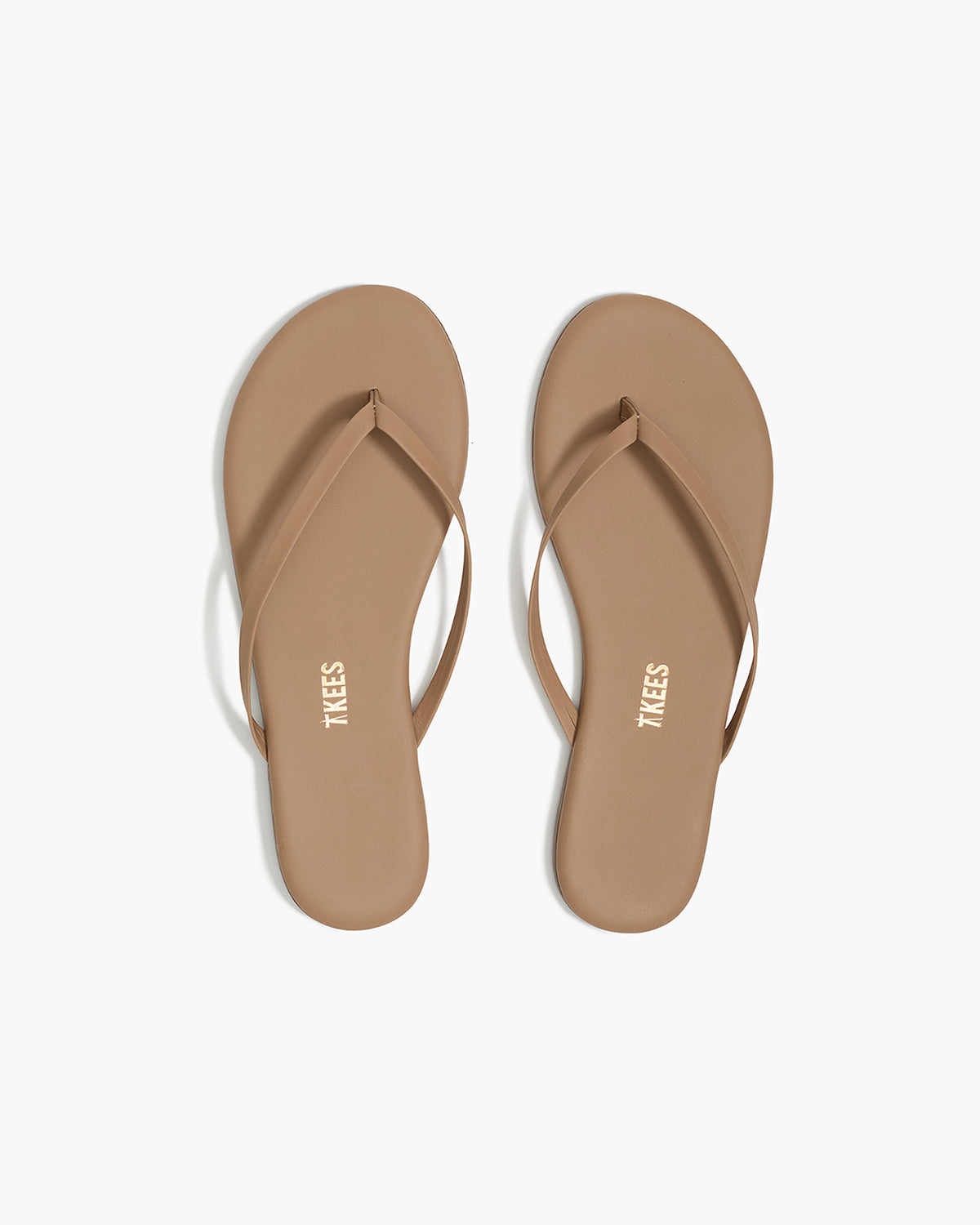 Lily Nudes Leather Flip Flops in Cocobutter | TKEES Value