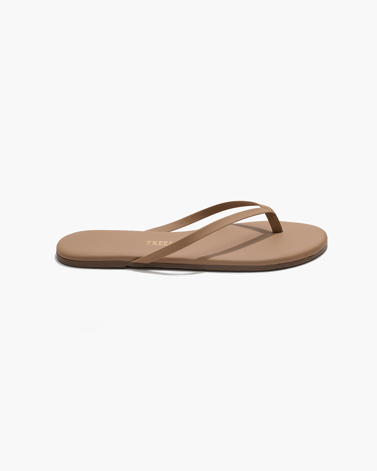 Lily Nudes Leather Flip Flops in Cocobutter | TKEES Value