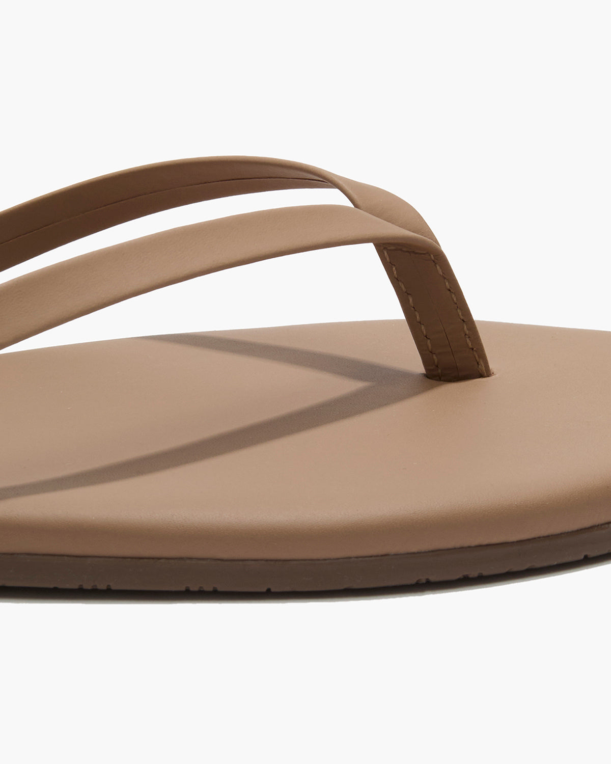 Lily Nudes Leather Flip Flops in Cocobutter | TKEES Value