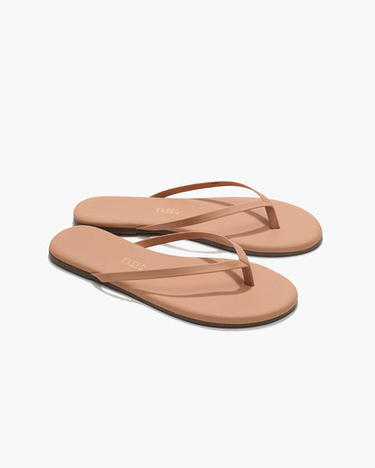 Lily Nudes Leather Flip Flops in Pout | TKEES Sale