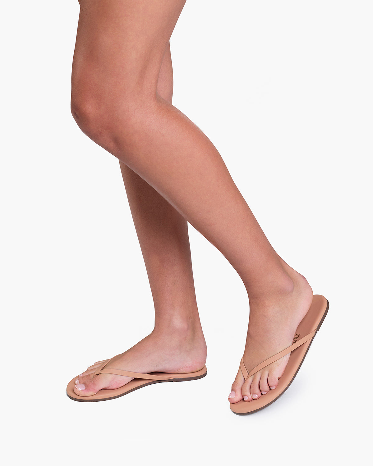 Lily Nudes Leather Flip Flops in Pout | TKEES Sale