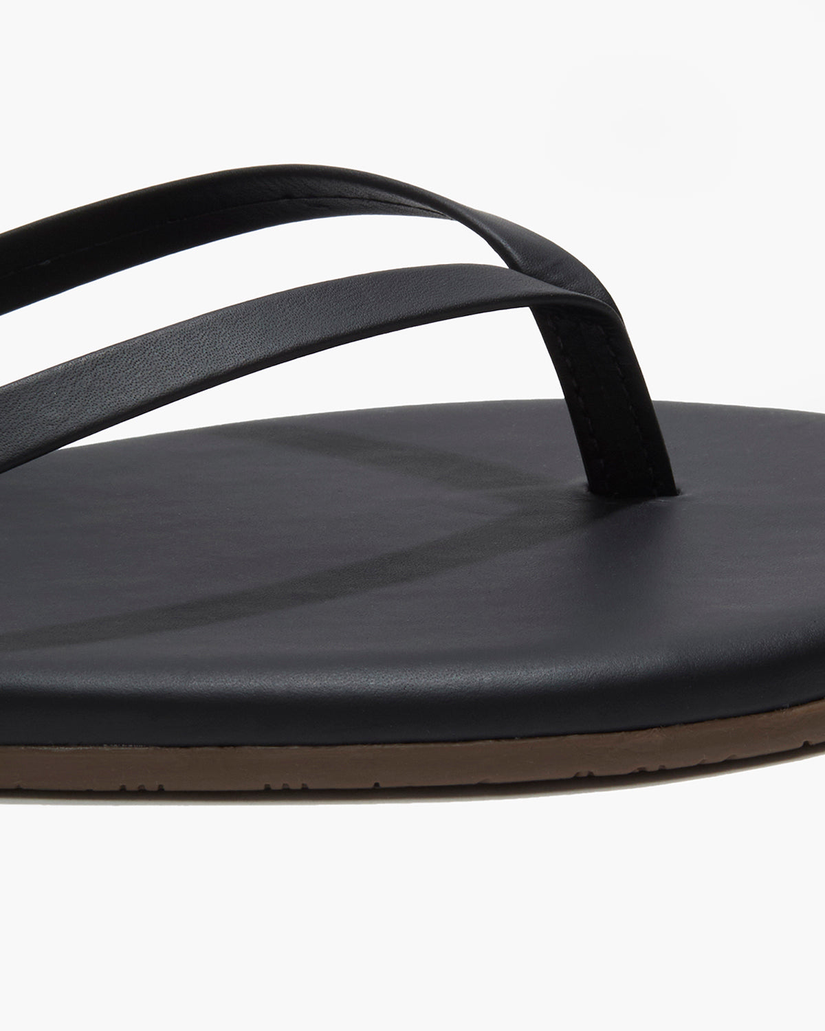 Lily Liners Leather Flip Flops in Sable | TKEES Trending