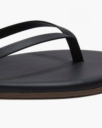 Lily Liners Leather Flip Flops in Sable | TKEES Trending