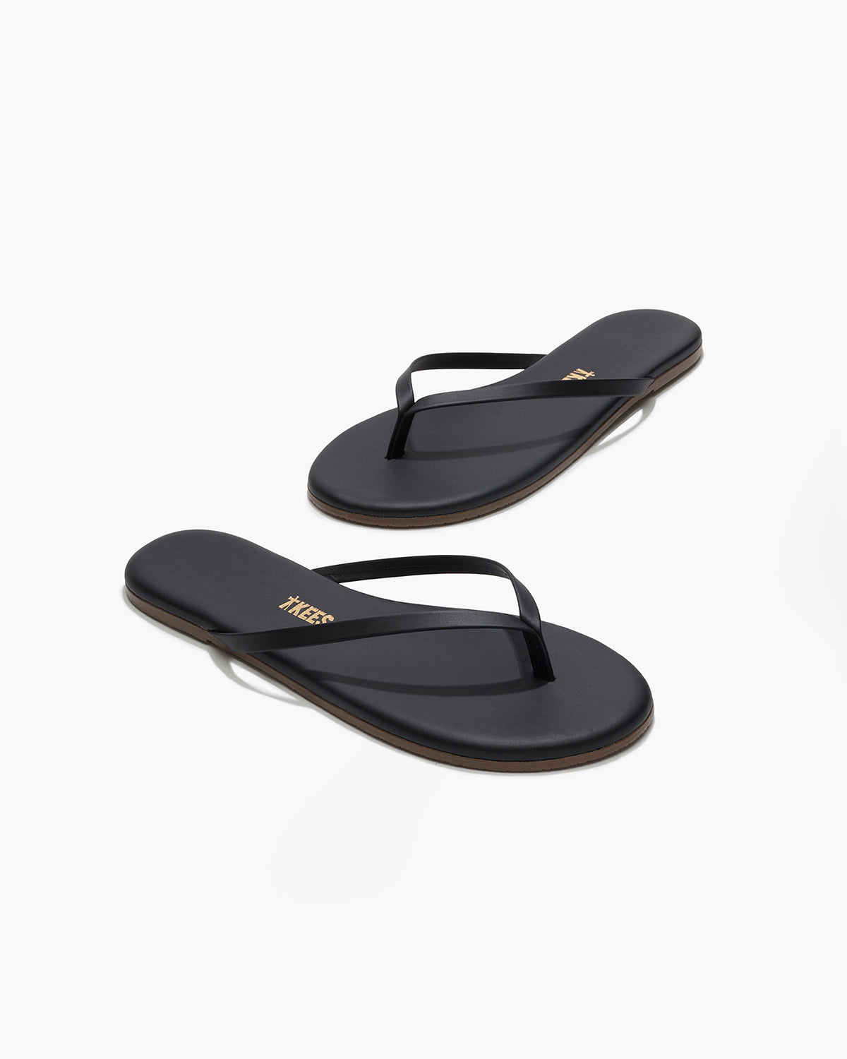 Lily Liners Leather Flip Flops in Sable | TKEES Trending