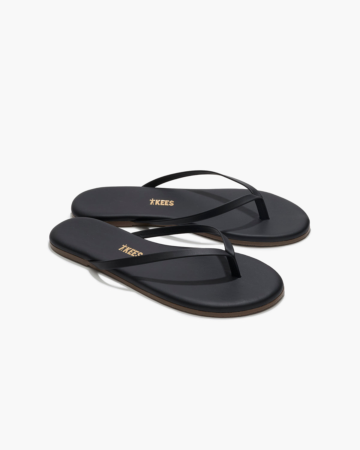 Lily Liners Leather Flip Flops in Sable | TKEES Trending