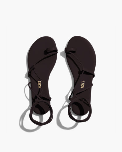 Jo Leather Sandals in Black | TKEES Latest