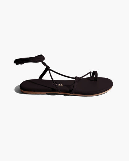 Jo Leather Sandals in Black | TKEES Latest