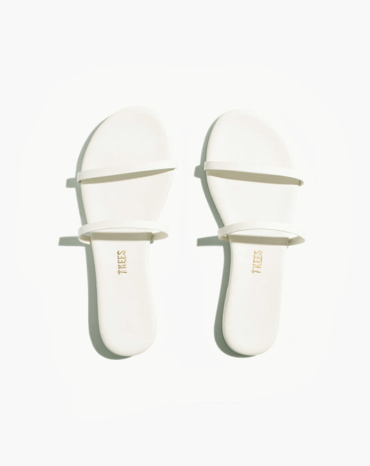 Gemma Leather Sandals in Cream | TKEES Hot Sale