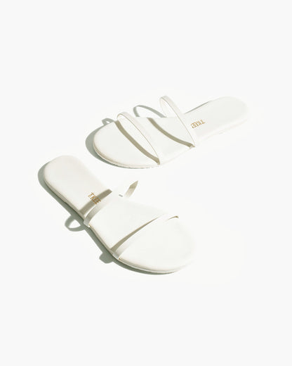 Gemma Leather Sandals in Cream | TKEES Hot Sale