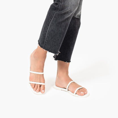 Gemma Leather Sandals in Cream | TKEES Hot Sale
