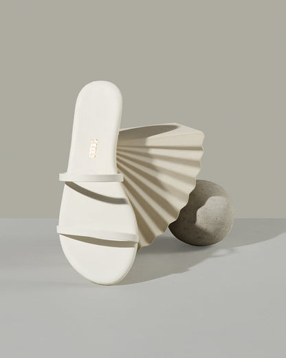 Gemma Leather Sandals in Cream | TKEES Hot Sale
