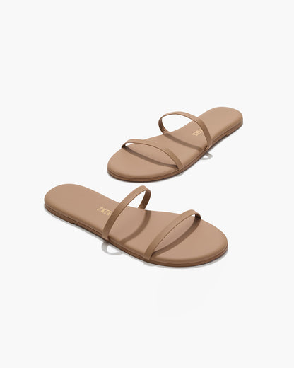 Gemma Leather Sandals in Cocobutter | TKEES Deals