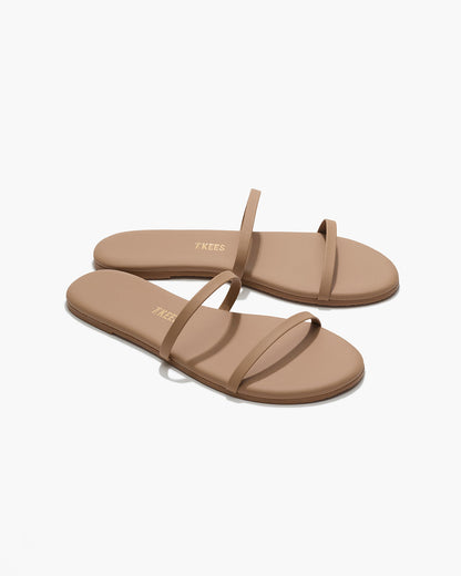 Gemma Leather Sandals in Cocobutter | TKEES Deals