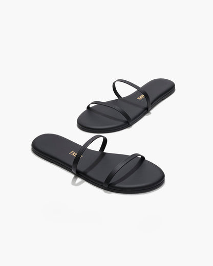 Gemma Leather Sandals in Sable | TKEES Great Value