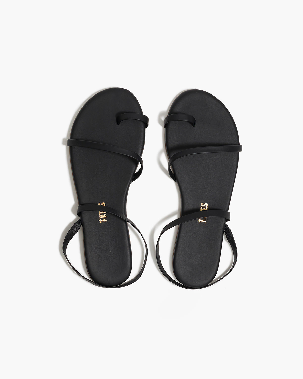 Mia Napa Leather Sandals in Black | TKEES Featured
