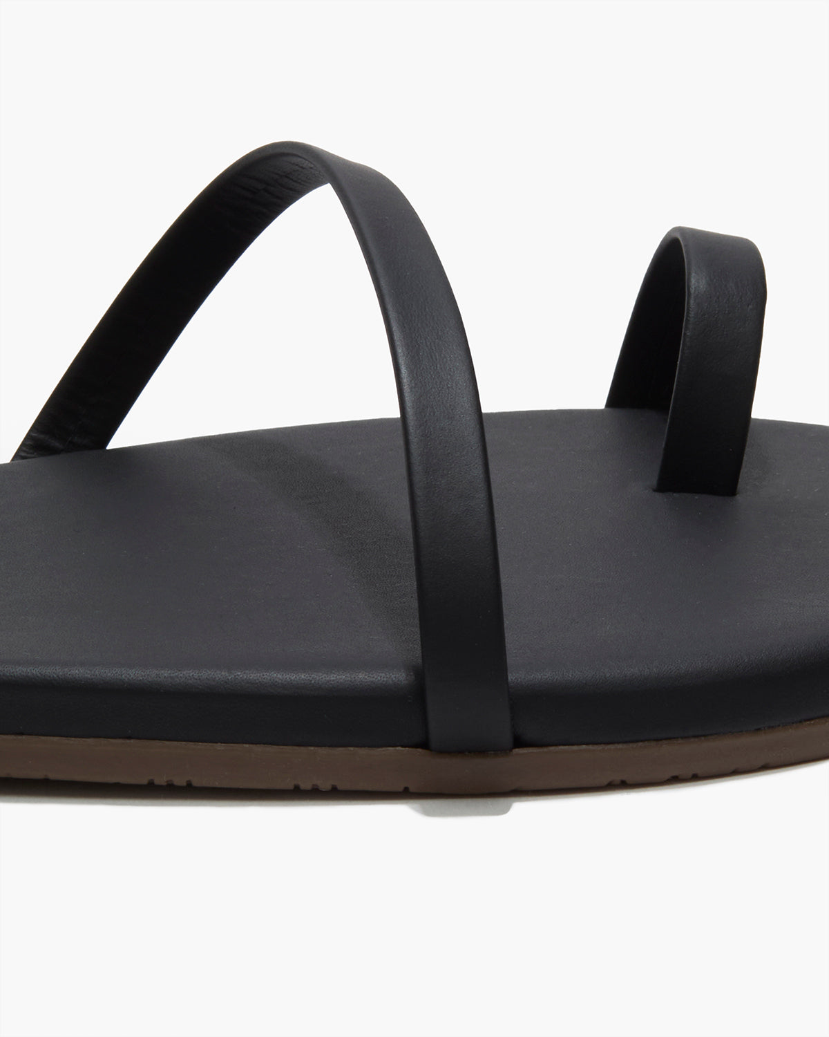Mia Napa Leather Sandals in Black | TKEES Featured