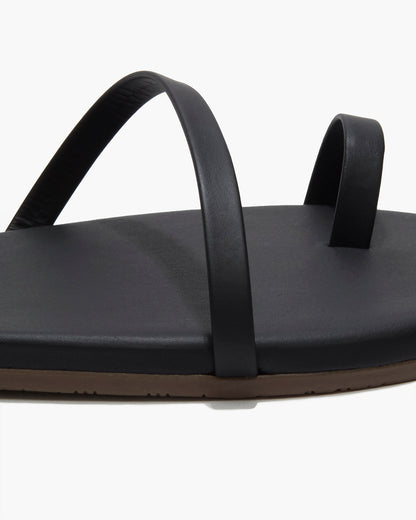 Mia Napa Leather Sandals in Black | TKEES Featured