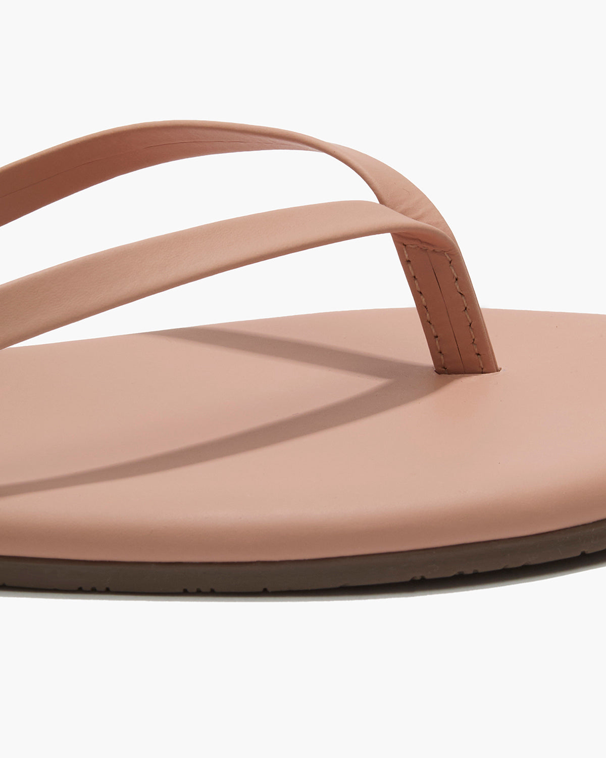 Lily Nudes Leather Flip Flops in Nude Beach | TKEES Trending