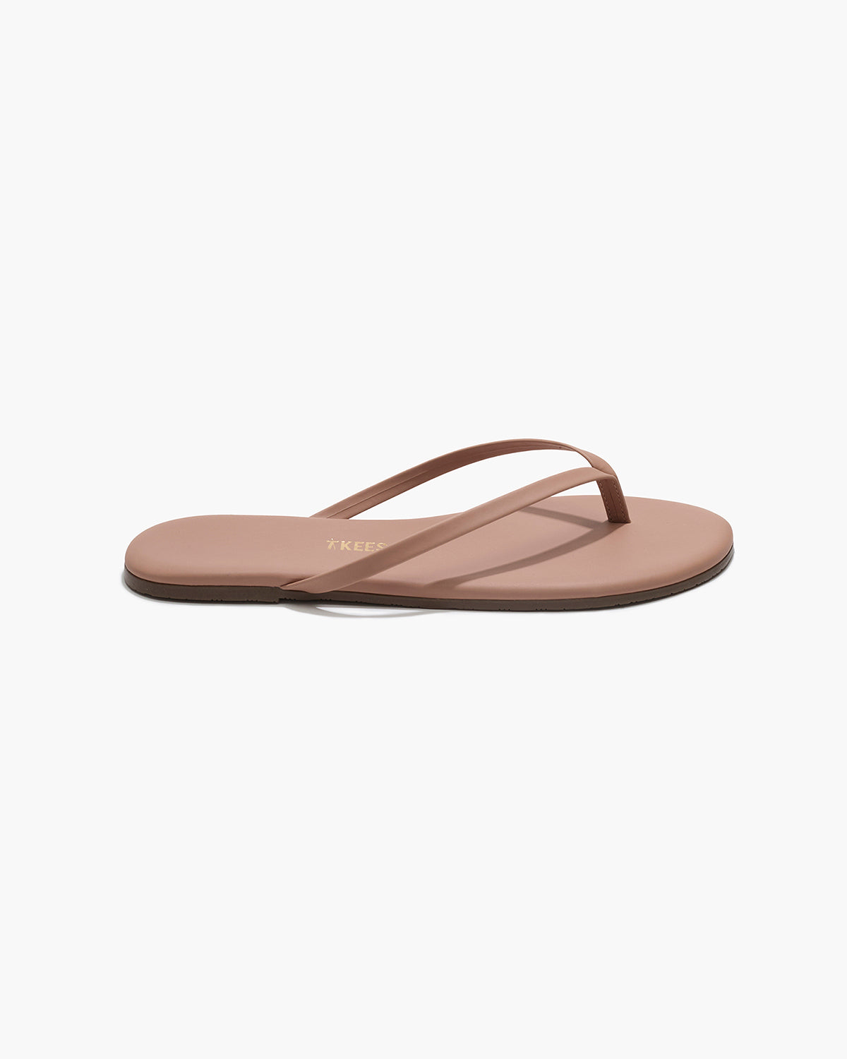 Lily Nudes Leather Flip Flops in Hazelberry | TKEES Signature
