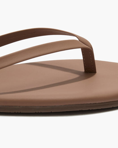 Lily Nudes Leather Flip Flops in Beach Bum | TKEES Premium