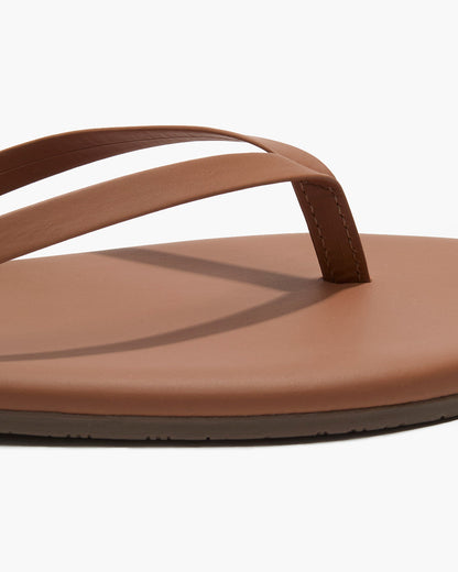 Lily Nudes Leather Flip Flops in Au Naturale | TKEES Deals