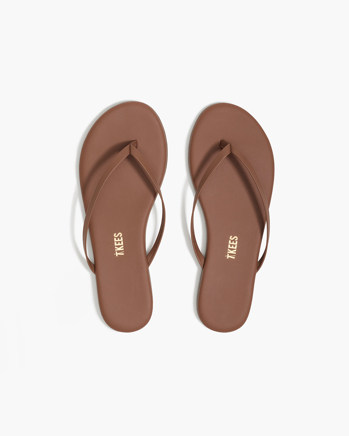 Lily Nudes Leather Flip Flops in Heatwave | TKEES Quality