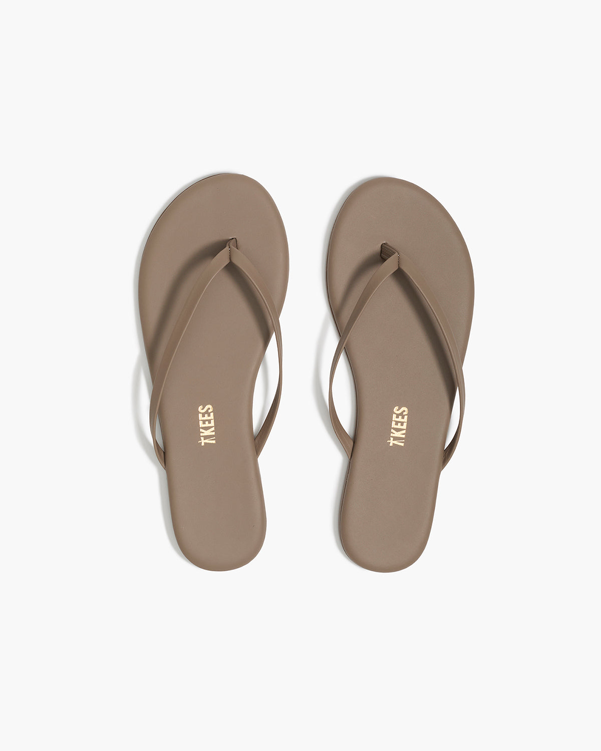 Lily Liners Leather Flip Flops in Biscuit | TKEES Top Pick
