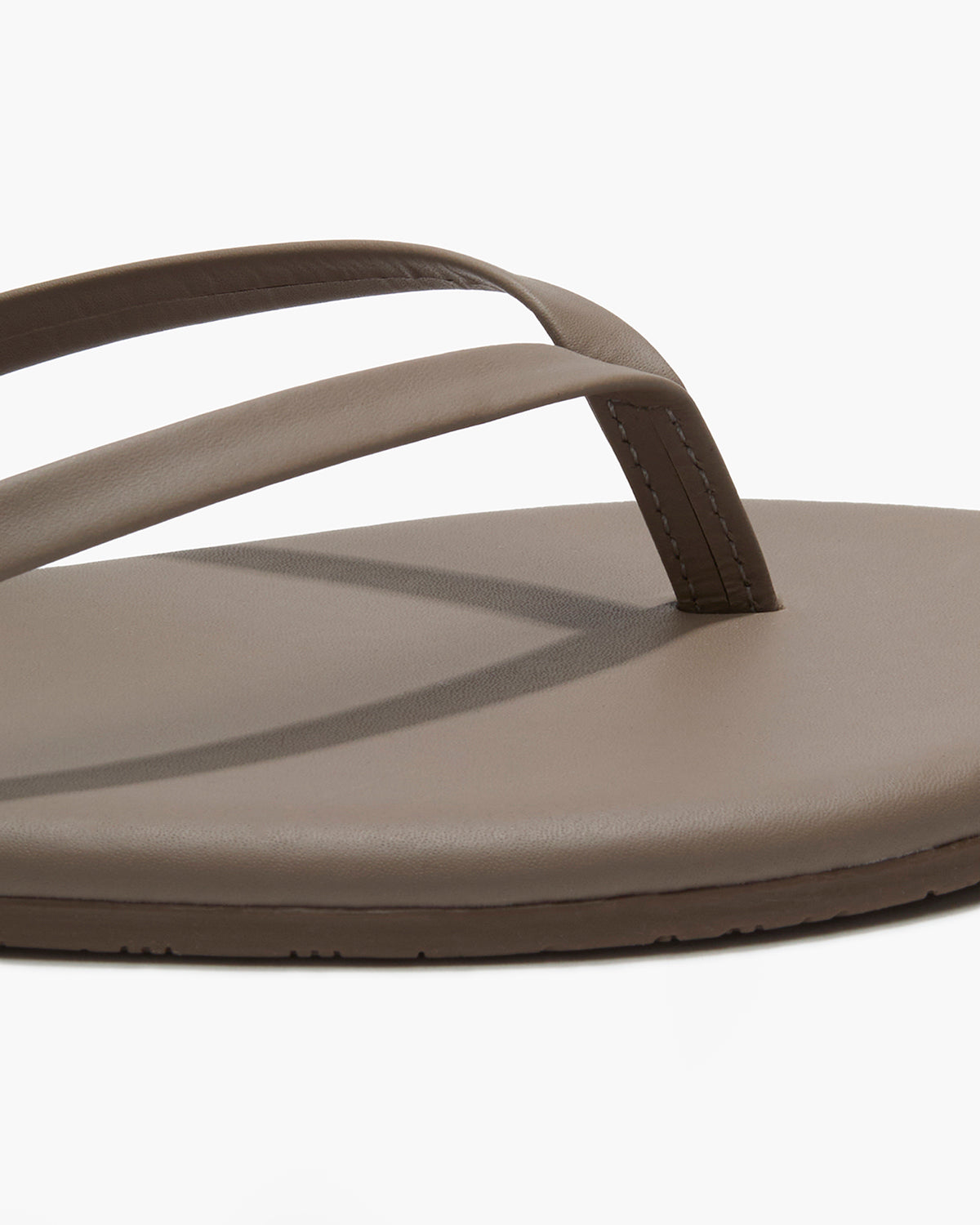 Lily Liners Leather Flip Flops in Biscuit | TKEES Top Pick