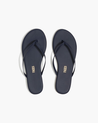 Lily Liners Leather Flip Flops in Twilight | TKEES Discount