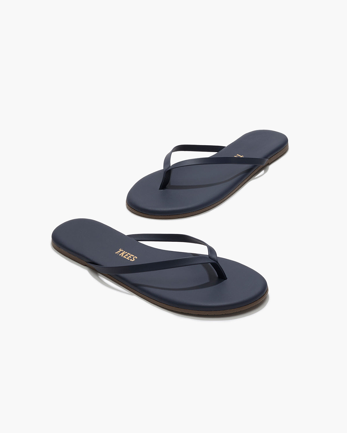 Lily Liners Leather Flip Flops in Twilight | TKEES Discount