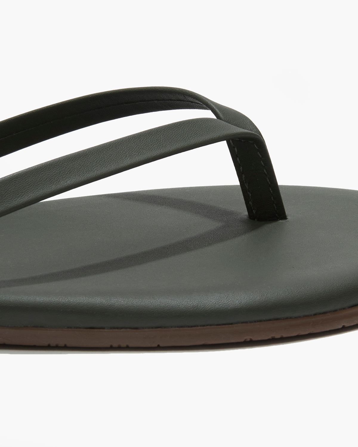 Lily Liners Leather Flip Flops in Forest | TKEES Classic