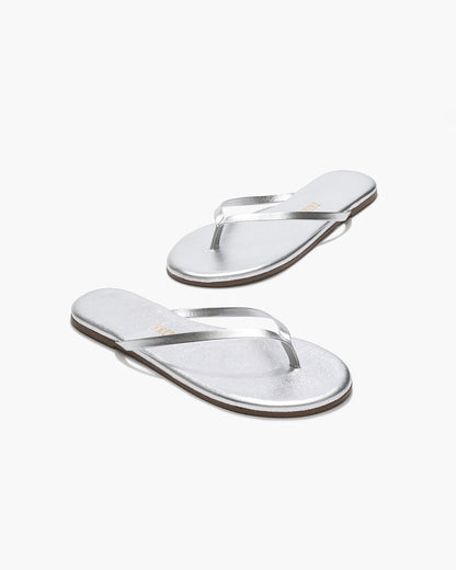 Lily Metallics Leather Flip Flops in Fairylust | TKEES Value