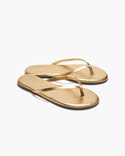 Lily Metallics Leather Flip Flops in Blink | TKEES Everyday