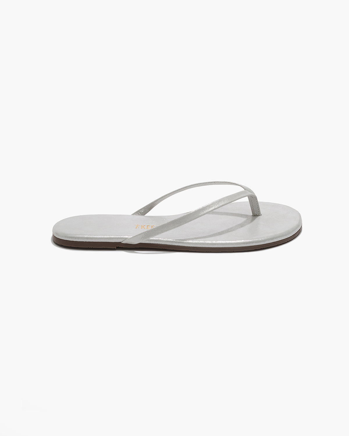 Lily Glitters Leather Flip Flops in Gleam | TKEES Great Value