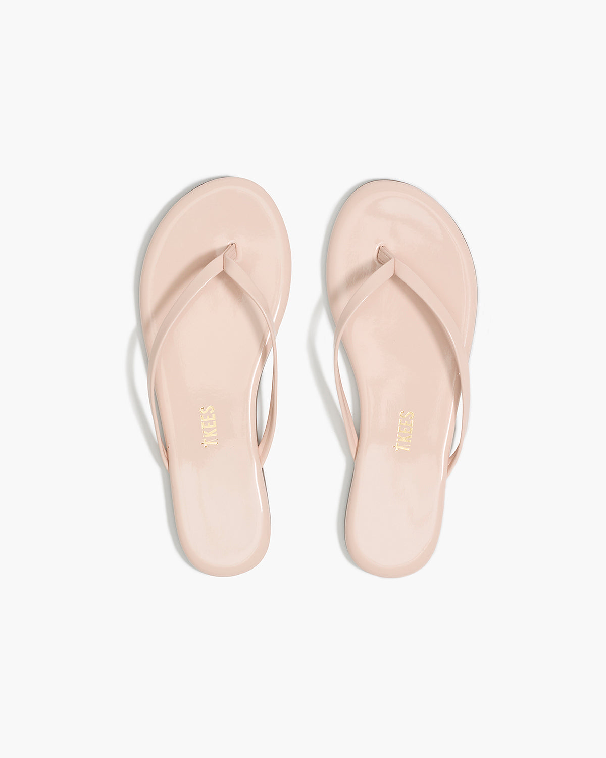Lily Glosses Leather Flip Flops in Whipped Cream | TKEES Everyday
