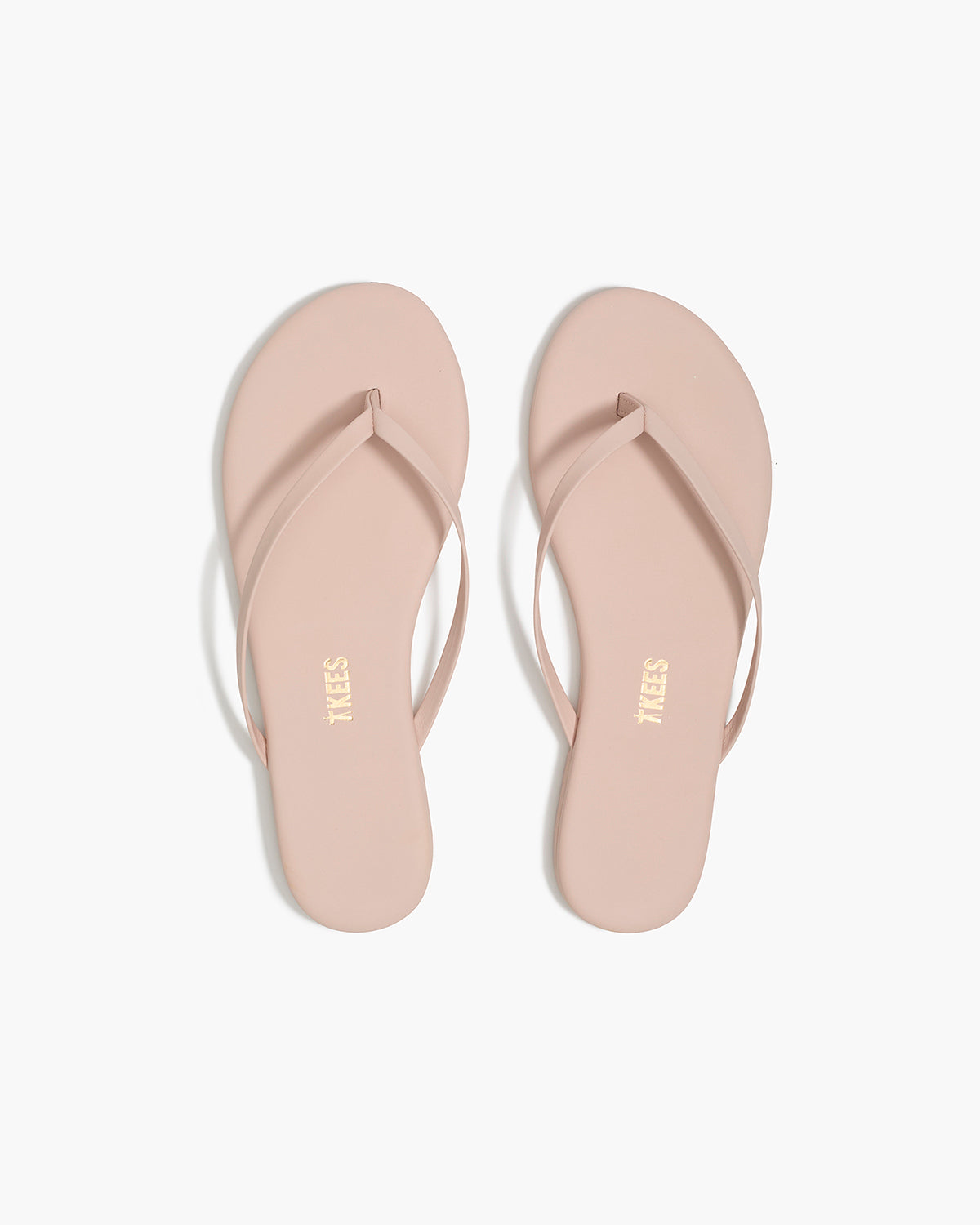Lily Pigments Leather Flip Flops in Soft Pink | TKEES Top Pick