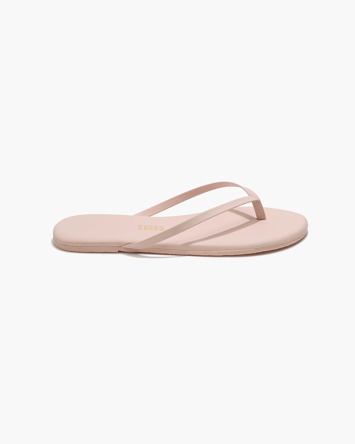 Lily Pigments Leather Flip Flops in Soft Pink | TKEES Top Pick