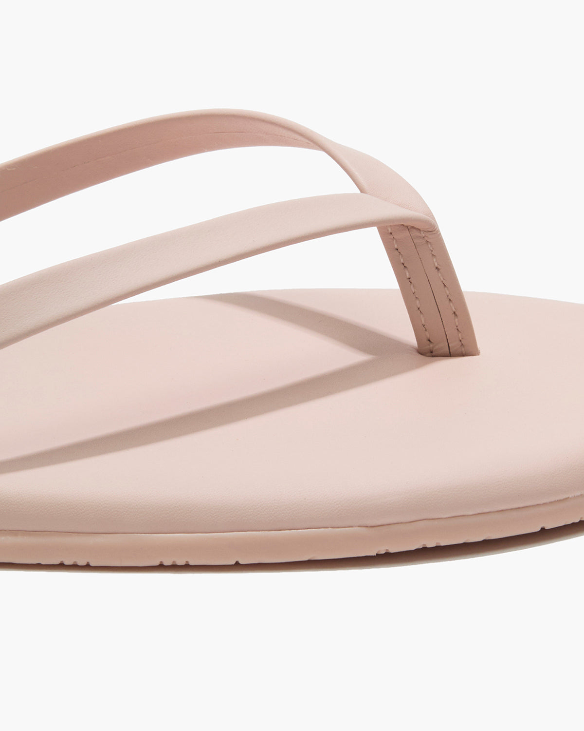 Lily Pigments Leather Flip Flops in Soft Pink | TKEES Top Pick