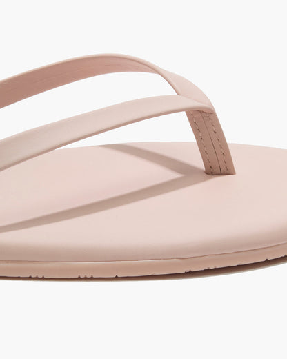 Lily Pigments Leather Flip Flops in Soft Pink | TKEES Top Pick