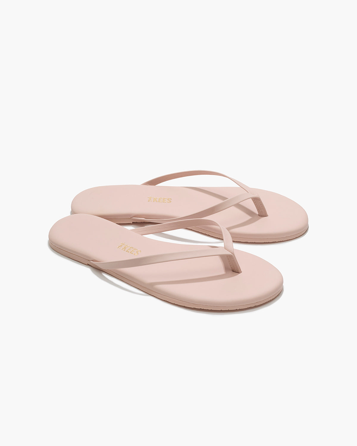 Lily Pigments Leather Flip Flops in Soft Pink | TKEES Top Pick