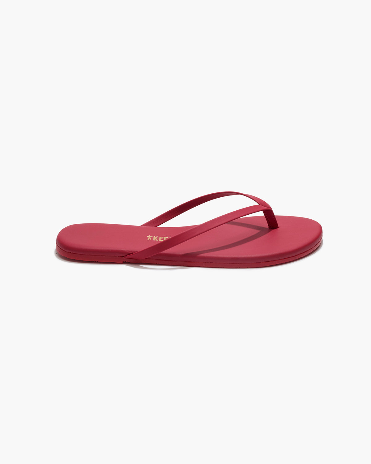 Lily Pigments Leather Flip Flops in Red | TKEES Top Pick