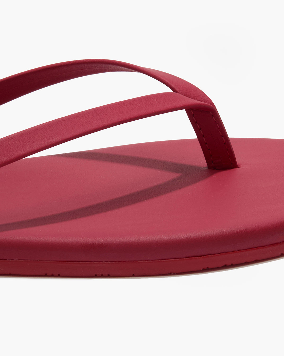 Lily Pigments Leather Flip Flops in Red | TKEES Top Pick
