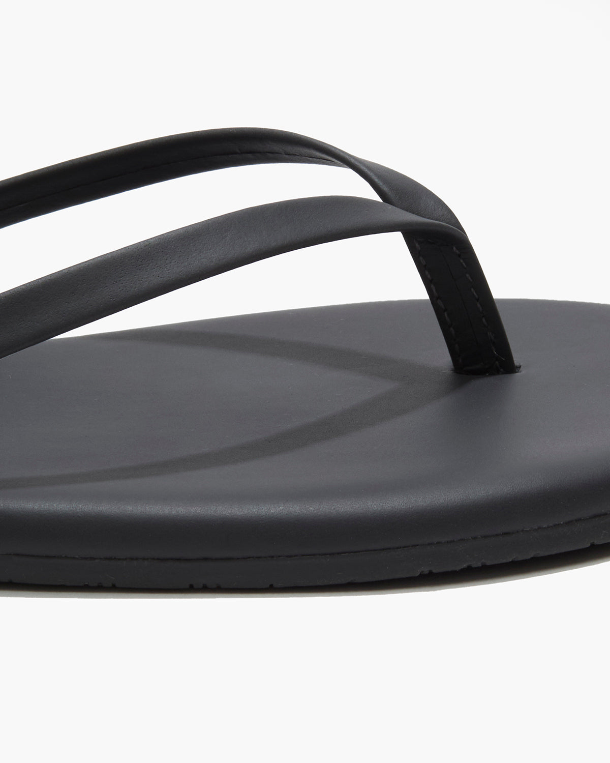 Lily Pigments Leather Flip Flops in Washed Black | TKEES Trusted
