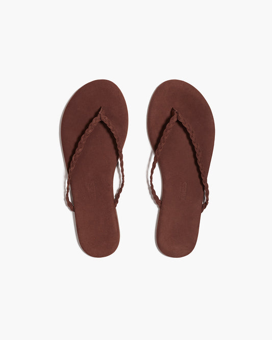 Lily Braid Bourbon Flip Flops  | TKEES Classic