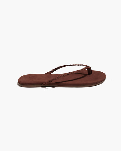 Lily Braid Bourbon Flip Flops  | TKEES Classic